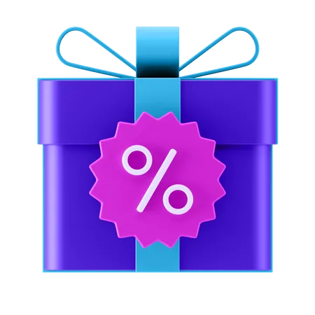 Discount Gift  3D Icon