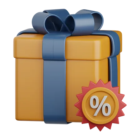 3 D Rendering Discount Gift Isolated Useful For Ecommerce Business Retail Store Online Delivery And Marketplace Design Element 3D Icon