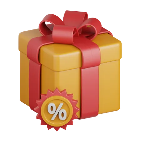 Discount gift  3D Icon
