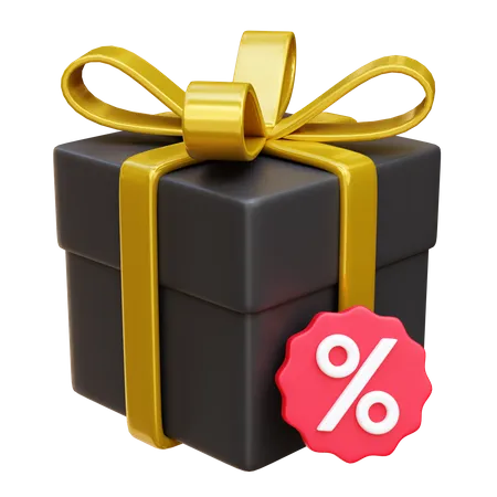 Discount Gift Box  3D Icon