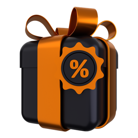 Discount Gift Box  3D Icon