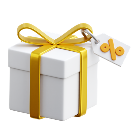 Discount Gift Box  3D Icon