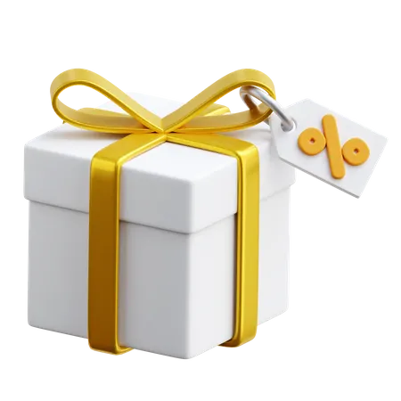 Discount Gift Box  3D Icon