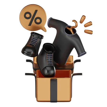 Discount Gift Box  3D Icon