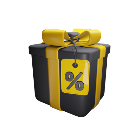 Discount Gift Box  3D Icon