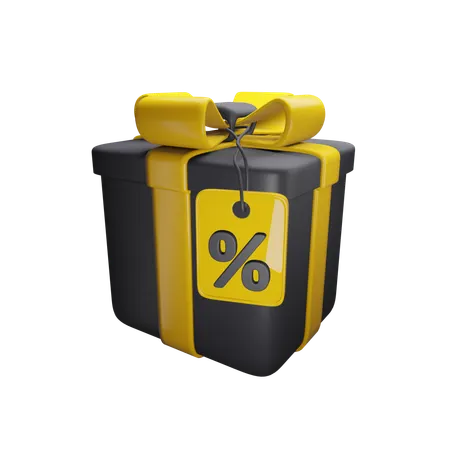 Discount Gift Box  3D Icon
