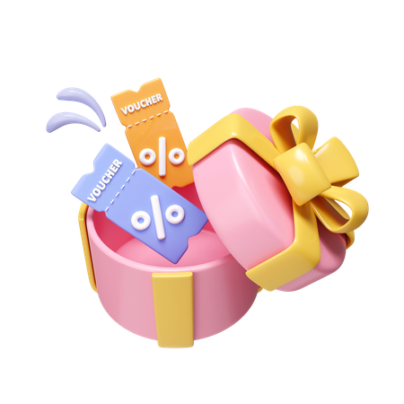 Discount Gift Box 3D Icon