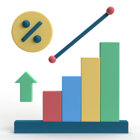 Discount Growth  3D Icon