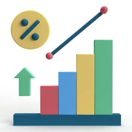 Discount Growth  3D Icon