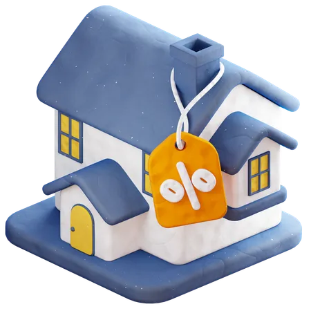 Discount House 3 D Icon 3D Icon