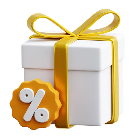 Discount Gift Box  3D Icon
