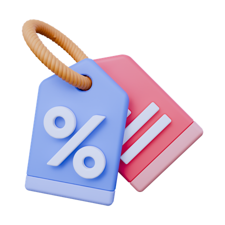 할인 라벨  3D Icon