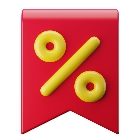 Discount Label  3D Icon