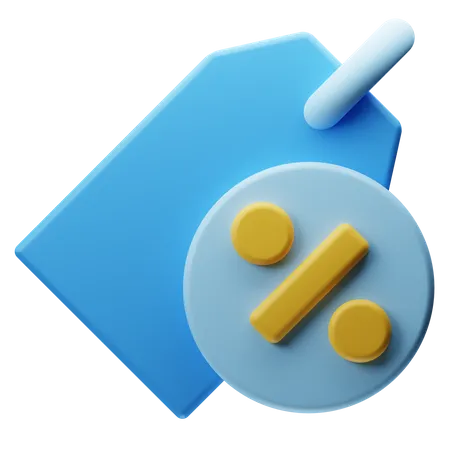 Discount Label  3D Icon