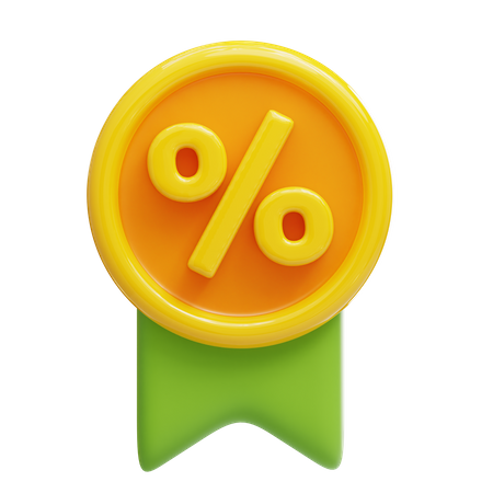 Discount label  3D Icon