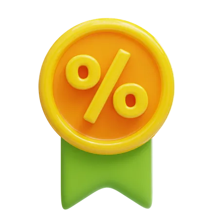 Discount label  3D Icon