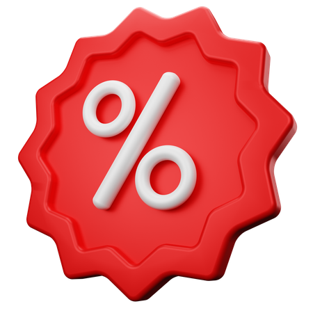 Discount Label  3D Icon