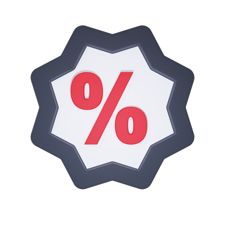 Discount Label  3D Icon