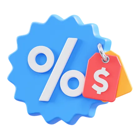 Discount Label  3D Icon