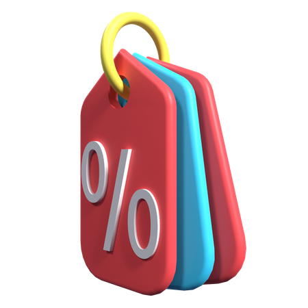 Discount Label  3D Illustration