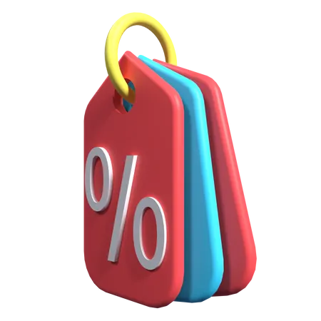 Discount Label  3D Illustration