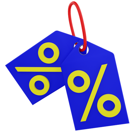 Discount label  3D Illustration