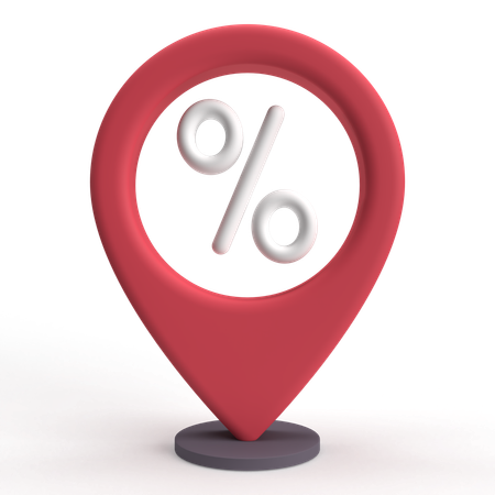 Discount Location  3D Icon