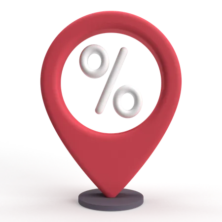 Discount Location  3D Icon