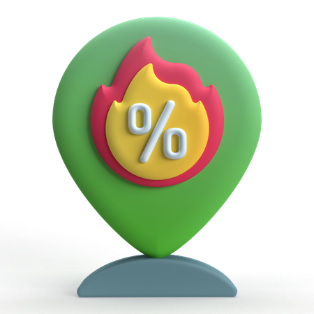 Discount Location  3D Icon