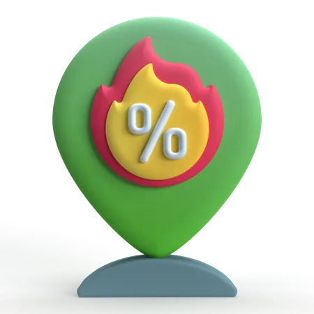 Discount Location  3D Icon