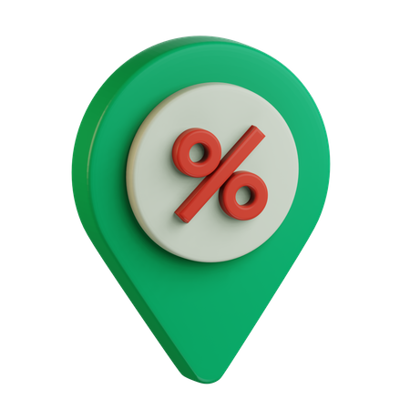 Discount Location  3D Icon