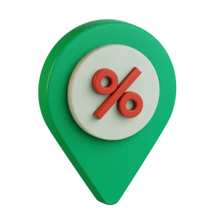 Discount Location  3D Icon