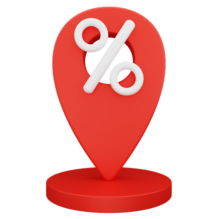 Discount Location  3D Icon