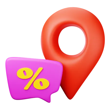 Discount Location  3D Illustration