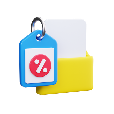 Discount Mail  3D Icon