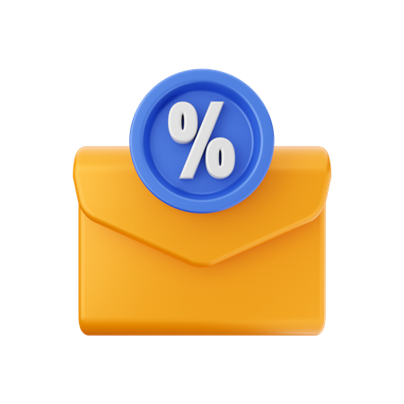 Discount Mail  3D Illustration