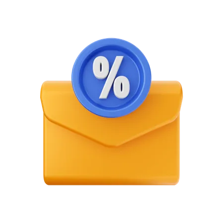 Discount Mail  3D Illustration