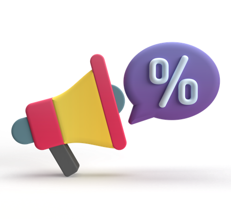 Discount Marketing  3D Icon