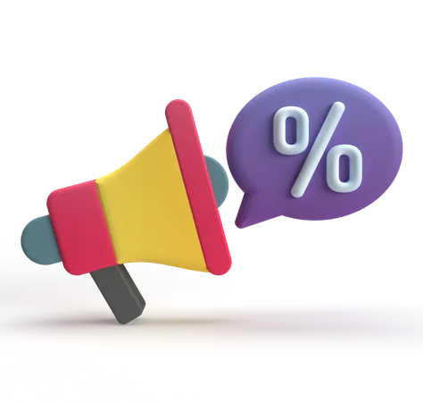 Discount Marketing  3D Icon