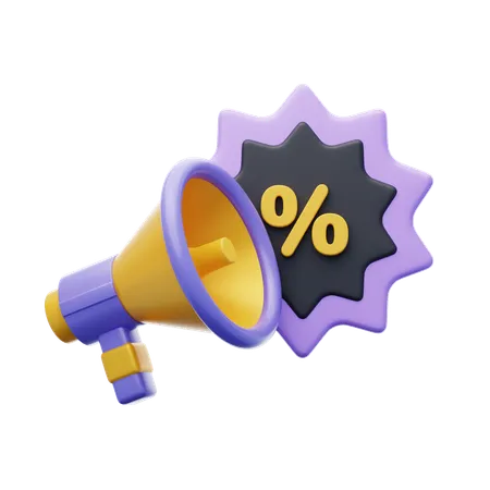 Discount Marketing  3D Icon