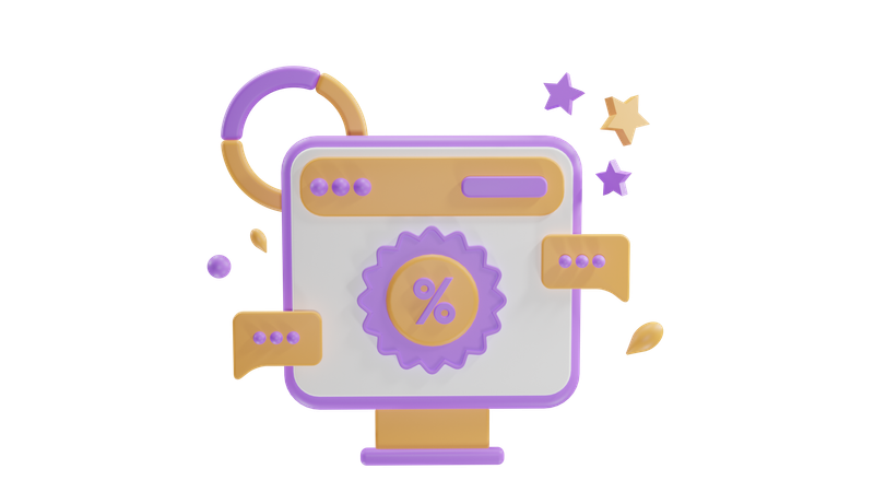 Discount marketing  3D Icon