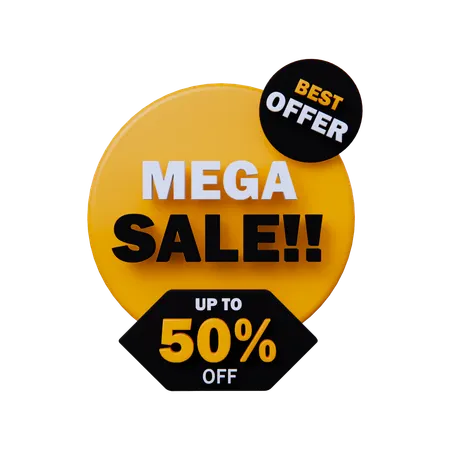 Discount Mega Sale  3D Icon