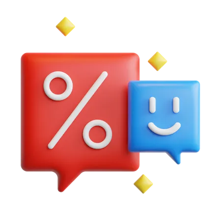 Discount Message  3D Icon