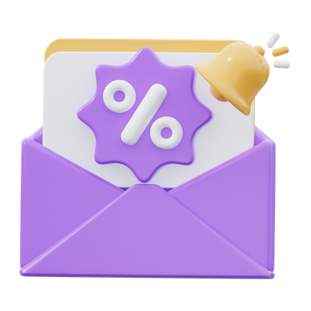 Discount Message  3D Icon