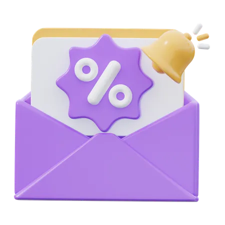 Discount Message  3D Icon