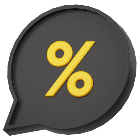 Discount Message  3D Icon