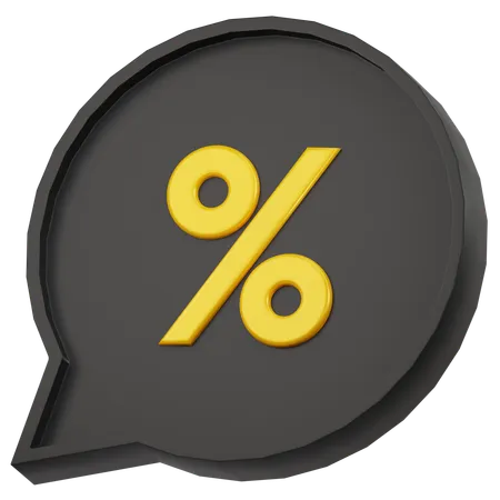 Discount Message  3D Icon