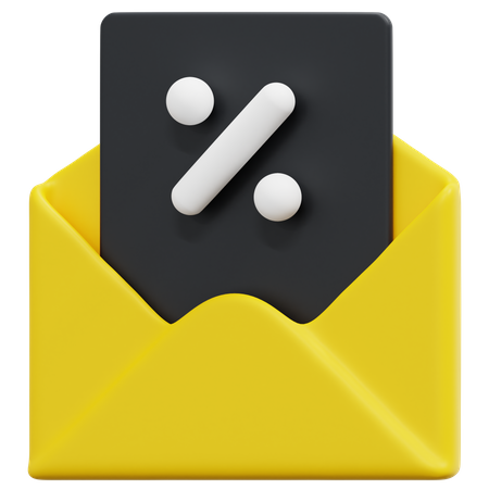 Discount Message  3D Icon