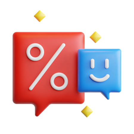 Discount Message  3D Icon