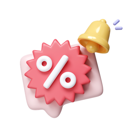 Discount Message 3D Icon